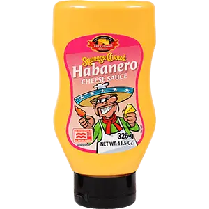 Old Fashioned Cheese<sup>®</sup> Habanero Squeeze Cheese product by C.M.C. The Food Company GmbH - Käse-Sauce mit Habanero-Chilis Old Fashioned Cheese<sup>®</sup> Habanero Squeeze Cheese product by C.M.C. The Food Company GmbH - Käse-Sauce mit Habanero-Chilis